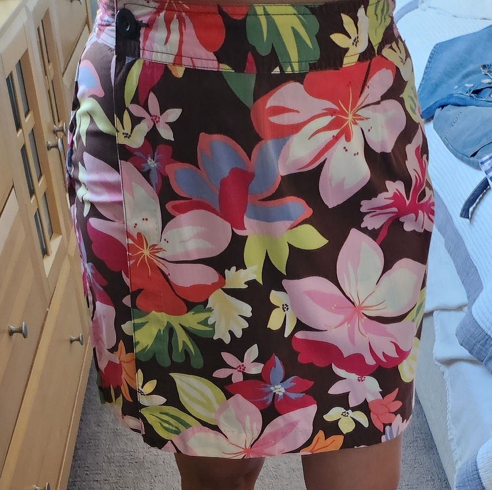 Bohemian Flower Print Mini Skort